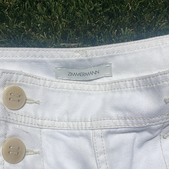 Zimmermann Women’s White High-Rise Postcard Jeans - Picture 7 of 7